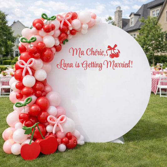 Ma Chérie Vinyl Sign for Bridal Shower & Bachelorette Party, Custom Party Decal