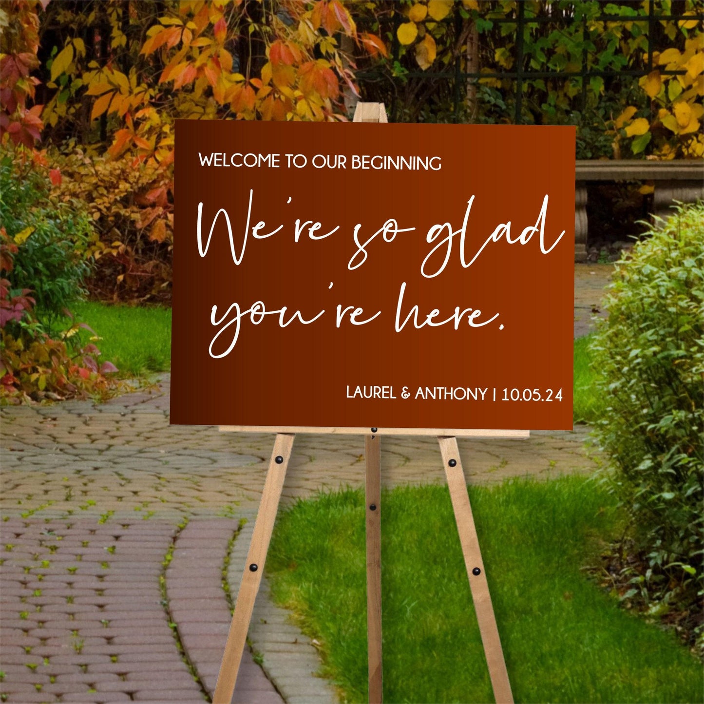 Welcome Wedding Sign, Personalized Vinyl Decal For Weddings, Welcome to our Beginning