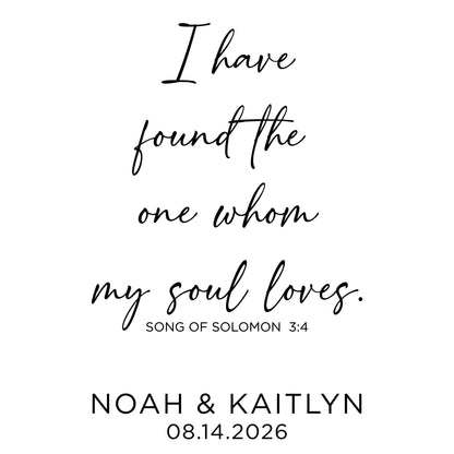 Wedding Mirror Decal, Song of Solomon Personalized Custom Vinyl Sign