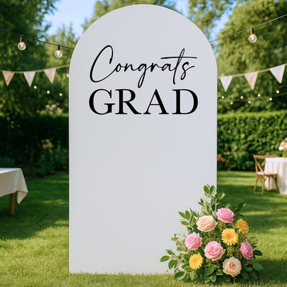 Congrats Grad Decal, Vinyl Graduation Party Sign, Class of 2026 Backdrop