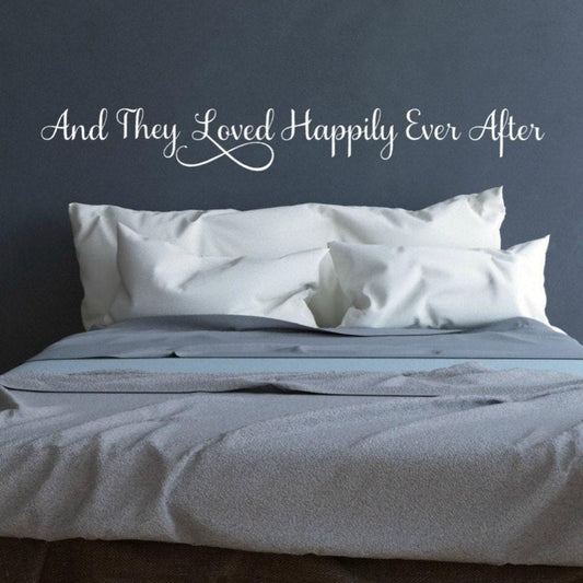 Romantic Bedroom Decor, Happily Ever After Wall Decal, Wedding Shower Gift