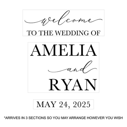Wedding Mirror Decal, Custom Vinyl Lettering Decal for Reception Welcome Sign