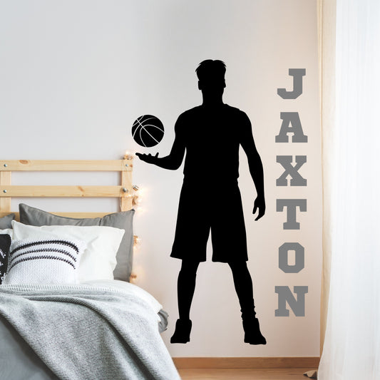 Personalized Basketball Player Vinyl Wall Decal