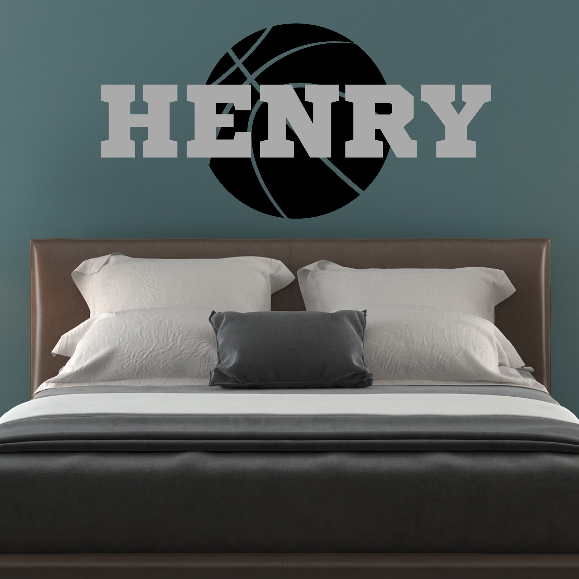 Basketball Wall Decal with Name - Personalized Gift for Basketball Player