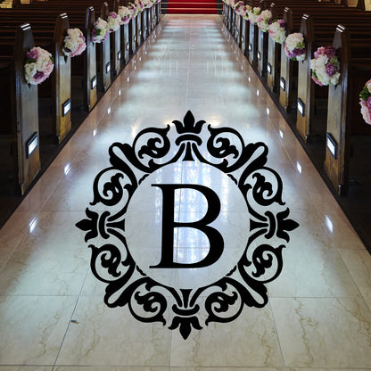 Custom Monogram Vinyl Dance Floor Decal for Weddings, Events, and Signs