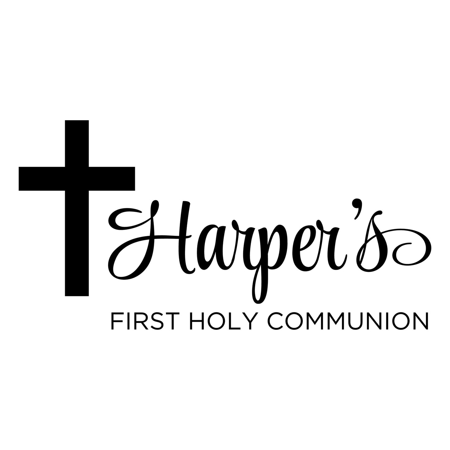 Personalized First Holy Communion Decor - Elegant Event Vinyl Lettering