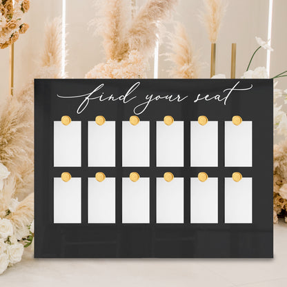 Find Your Seat Decal | 18" W x 3" H | White