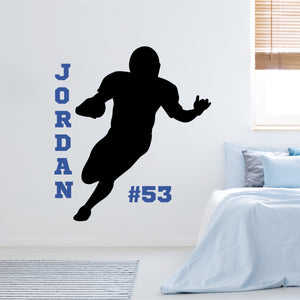 Personalized Football Gift - Bedroom Wall Football Decor