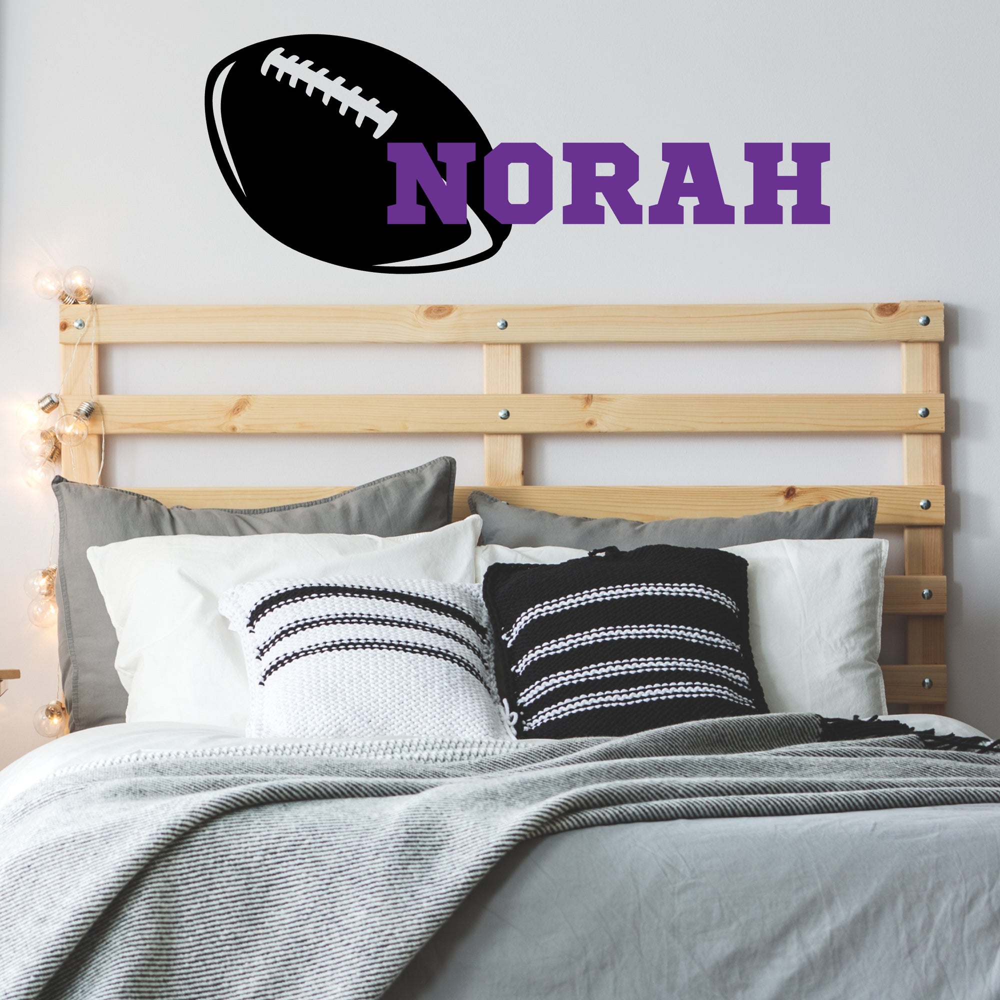 Football Wall Decal with Name - Personalized Gift for Football Player