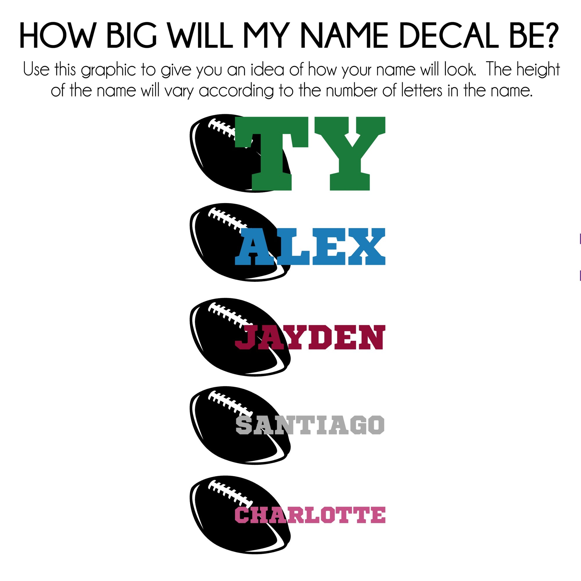 Football Wall Decal with Name - Personalized Gift for Football Player