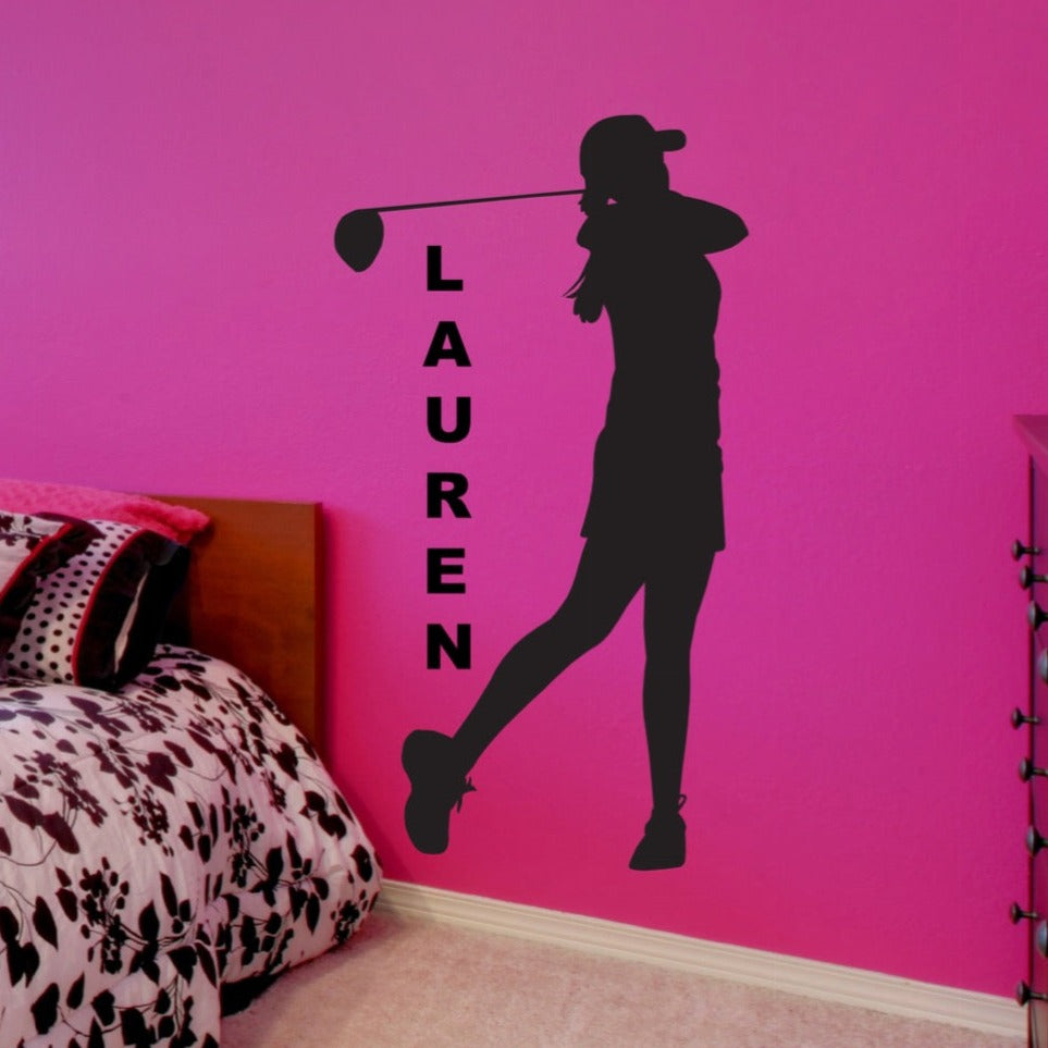 Personalized Golf Gift for Teenage Girl - Golfing Wall Decor