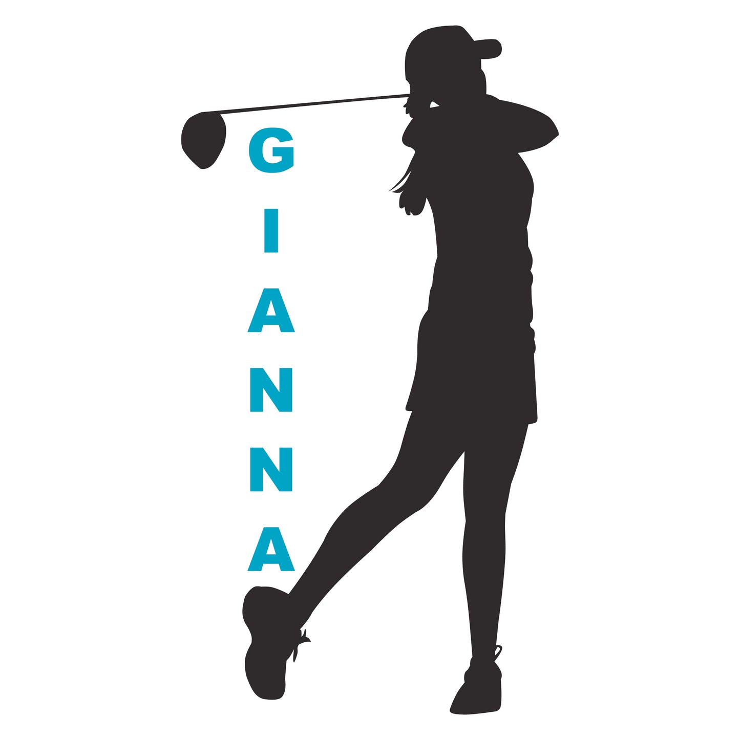 Personalized Golf Gift for Teenage Girl - Golfing Wall Decor