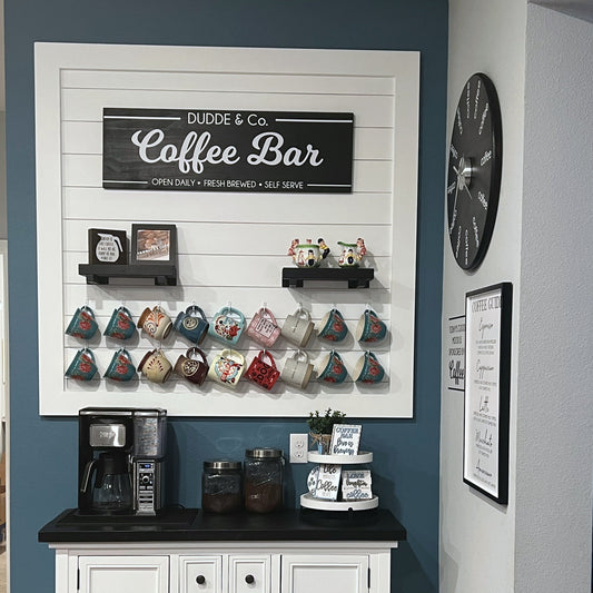 Coffee Bar Decal Sign, Personalized - Gift Decor for Coffee Lover