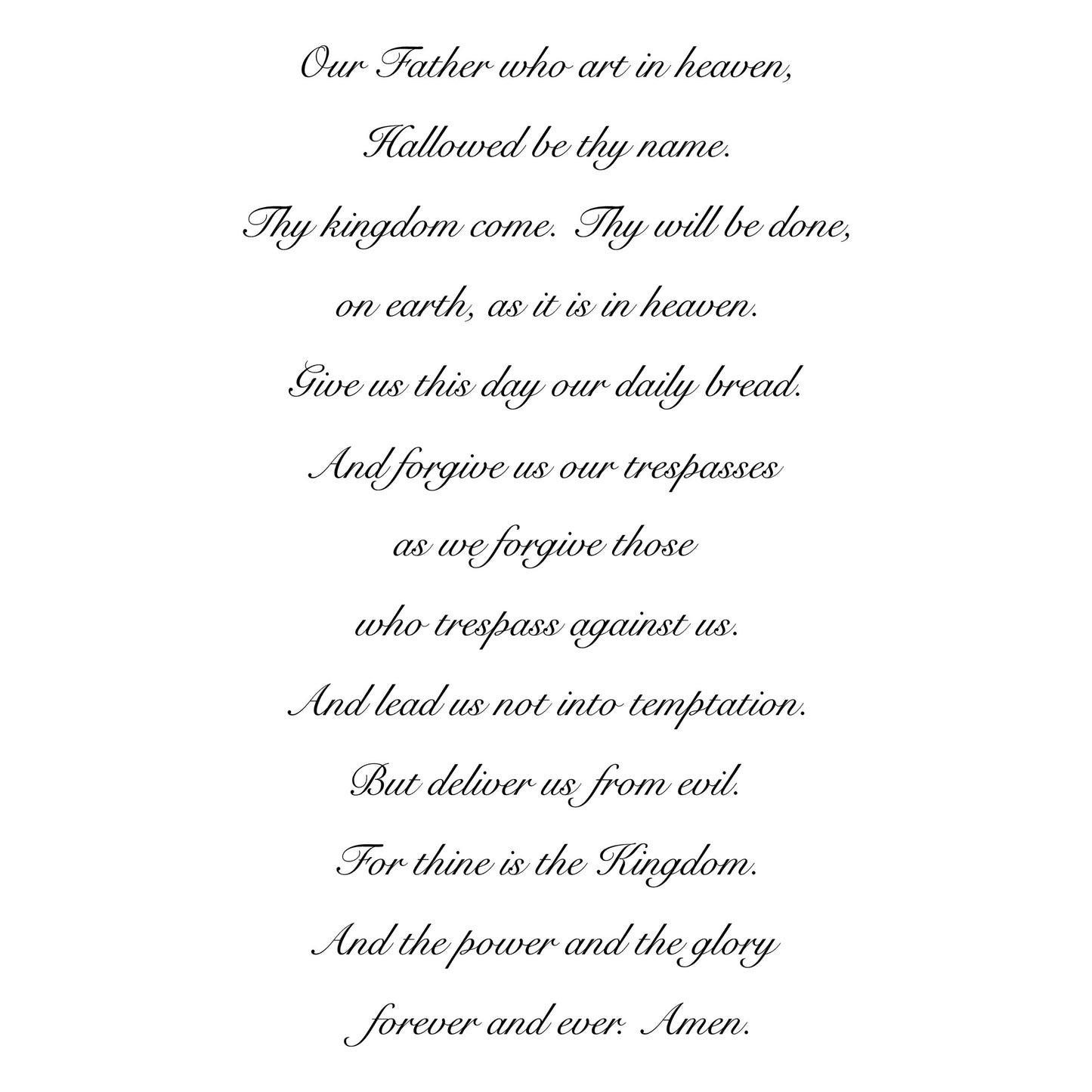 Lord's Prayer Vinyl Stair Decal Set for Home Decor