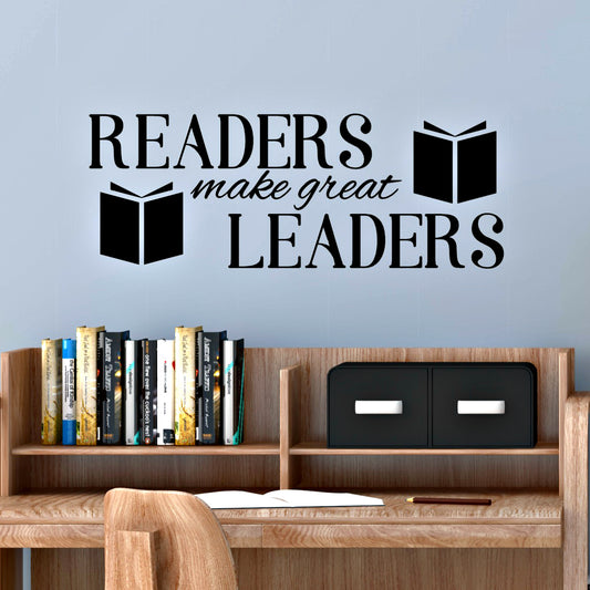 "Readers Make Great Leaders" Inspirational Classroom Library Decor