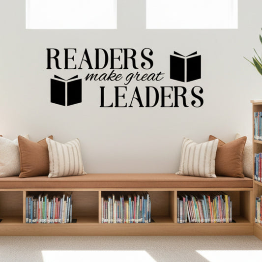 "Readers Make Great Leaders" Inspirational Classroom Library Decor