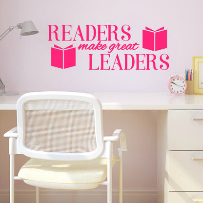 "Readers Make Great Leaders" Inspirational Classroom Library Decor