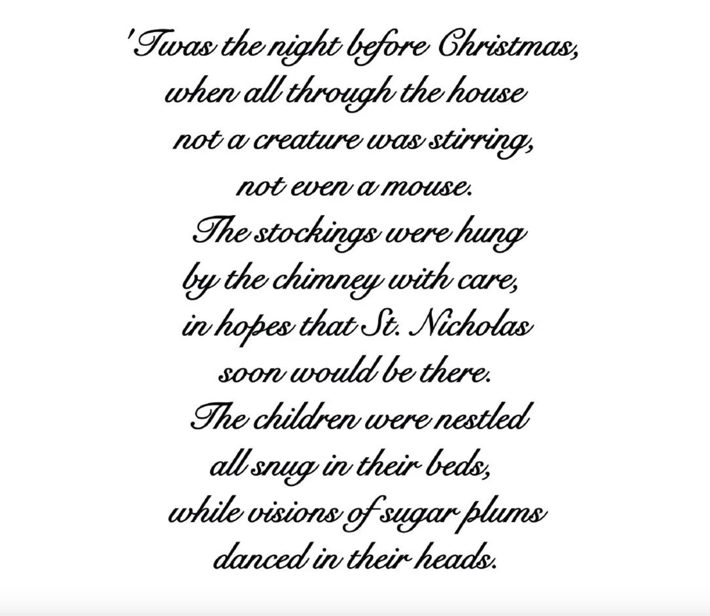 Christmas Staircase Vinyl Lettering – 'Twas the Night Before Christmas