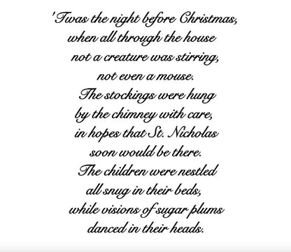 Christmas Staircase Vinyl Lettering – 'Twas the Night Before Christmas