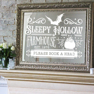 Farmhouse Halloween Sign Decal - DIY Fall Decoration