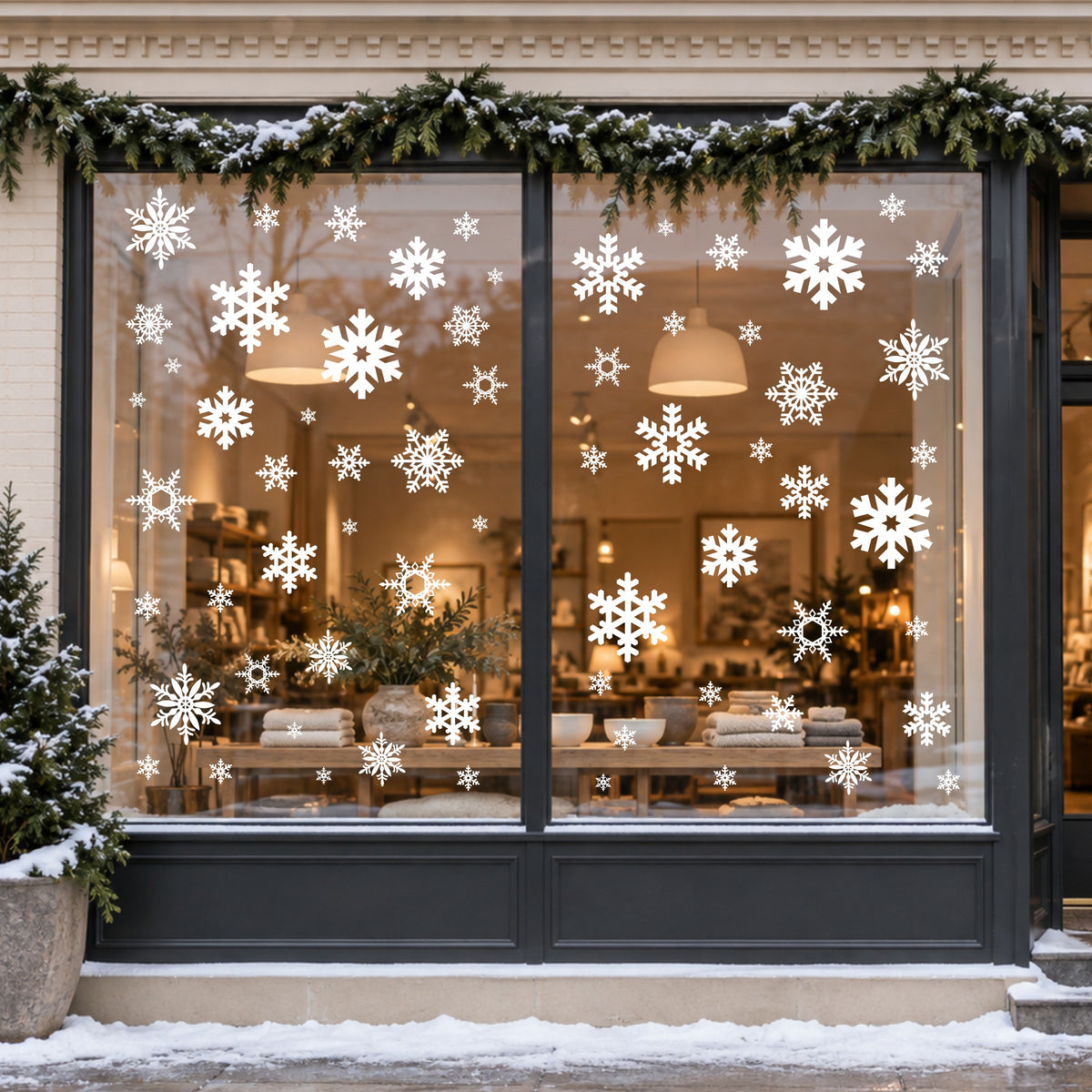 Removable Snowflake Window Decals for Winter & Christmas Decorating