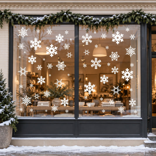 Removable Snowflake Window Decals for Winter & Christmas Decorating