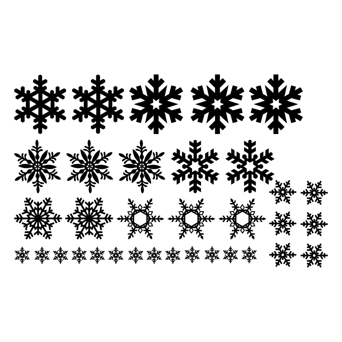 Removable Snowflake Window Decals for Winter & Christmas Decorating