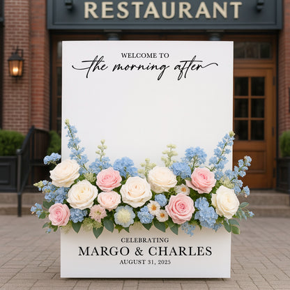 Morning After Wedding Brunch Decal , Custom Names & Date