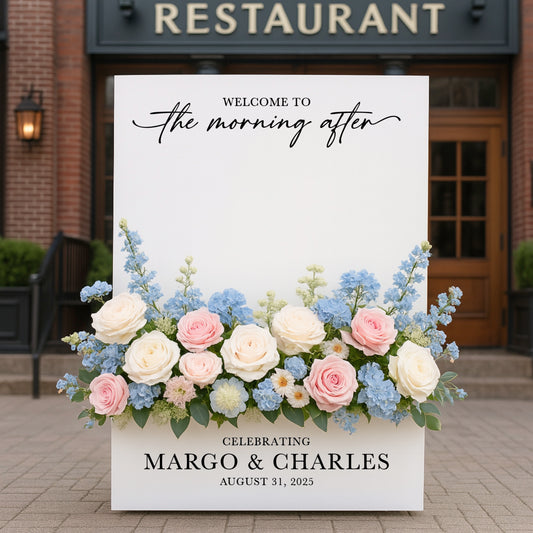 Morning After Wedding Brunch Decal , Custom Names & Date