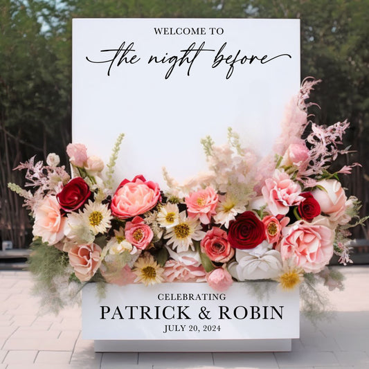 The Night Before Wedding Decal for Flower Box Sign – Vinyl Lettering