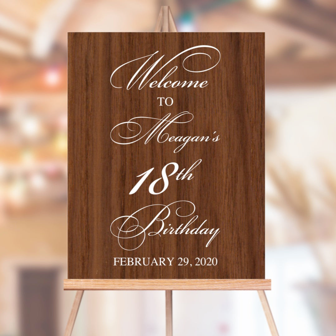 Custom Birthday Party Vinyl Decal - Welcome Sign Decal for DIY Event Display