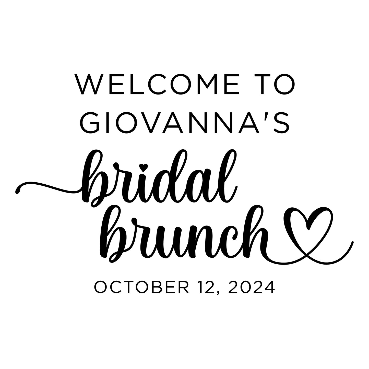 Personalized Bridal Brunch Welcome Sign, DIY Wedding Shower Decor