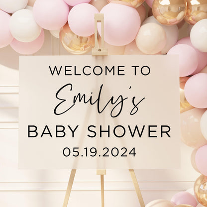 Baby Shower Welcome Sign, Vinyl Decal For Co-Ed Party Decor