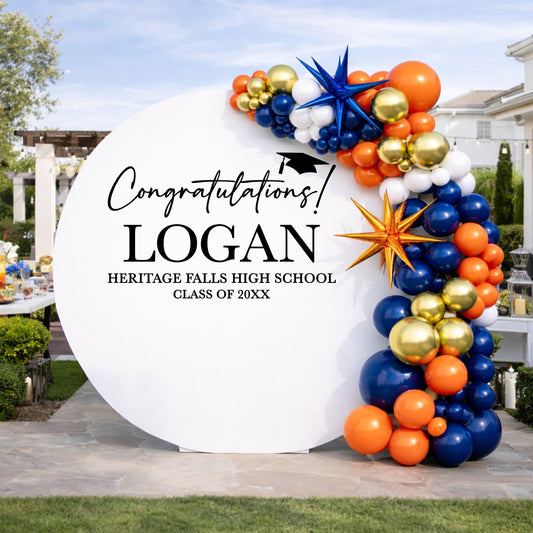 Graduation Party Decor, Personalized Grad Party Decorations, Custom Vinyl Lettering Decal