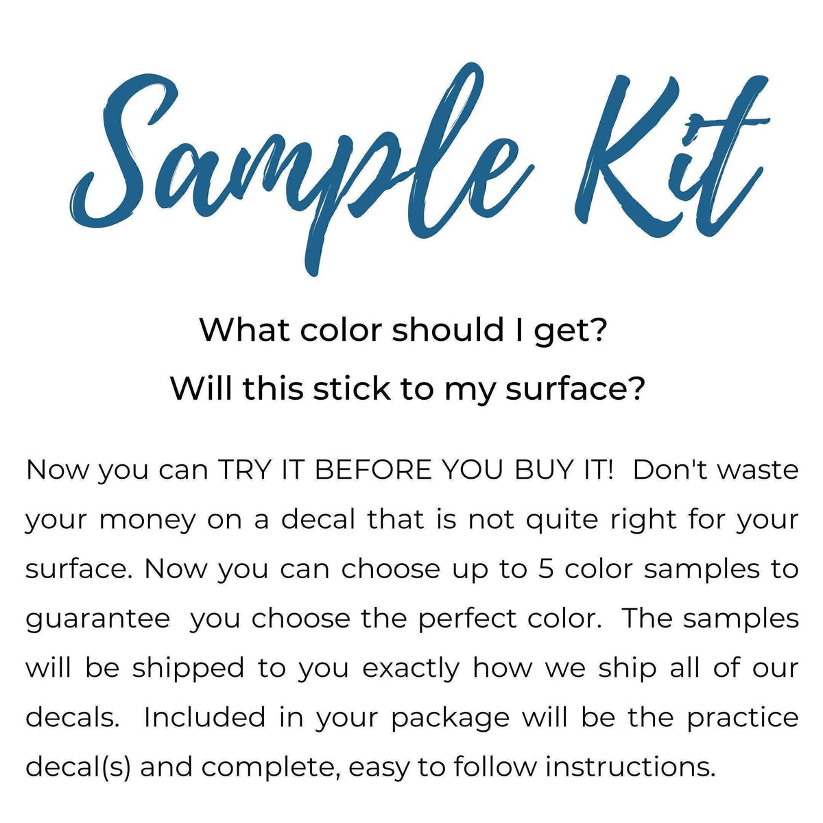 Vinyl decal color options