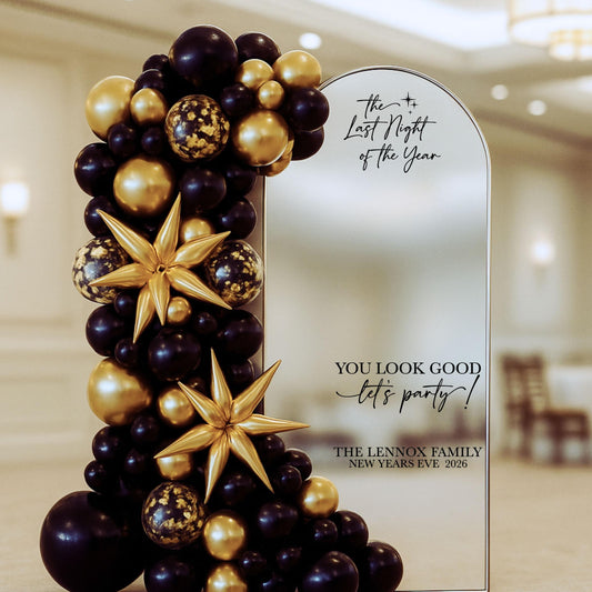 New Year's Eve mirror decal The Last Night of the Year custom party sign