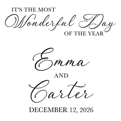 Wonderful Day Christmas wedding decal