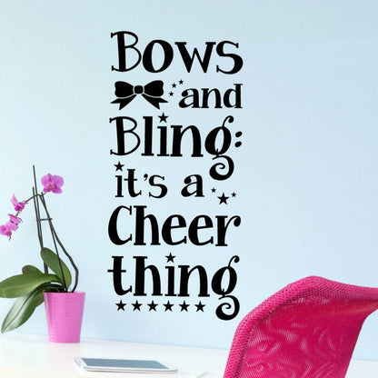 Bows and Bling - Cheerleading Wall Decals