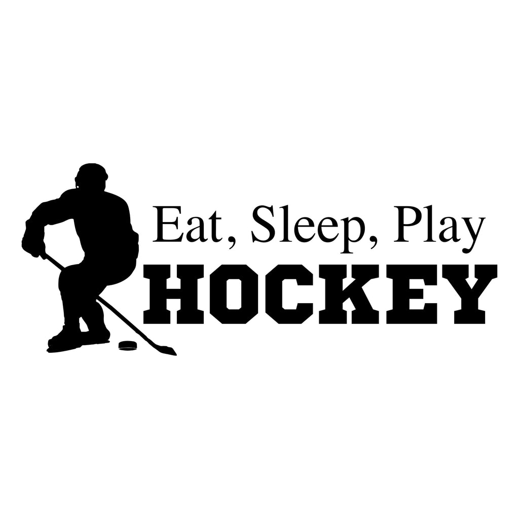 "Eat Sleep Play Hockey" Wall Art Vinyl Decal