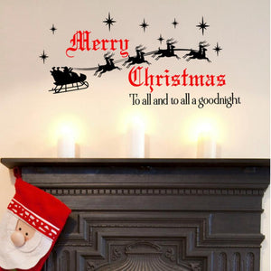 Merry Christmas To All a Good Night Santa Wall Decal