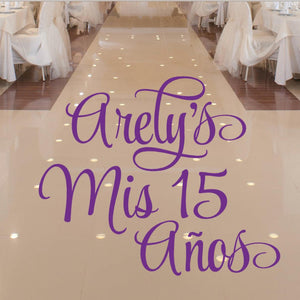 Personalized Quinceanera Removable Decal Sticker
