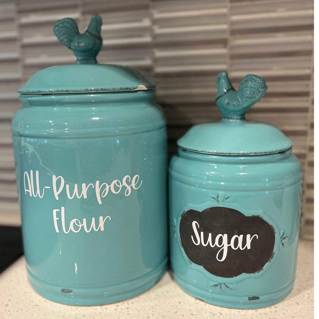 white lily canister labels Pantry Labels for Canisters