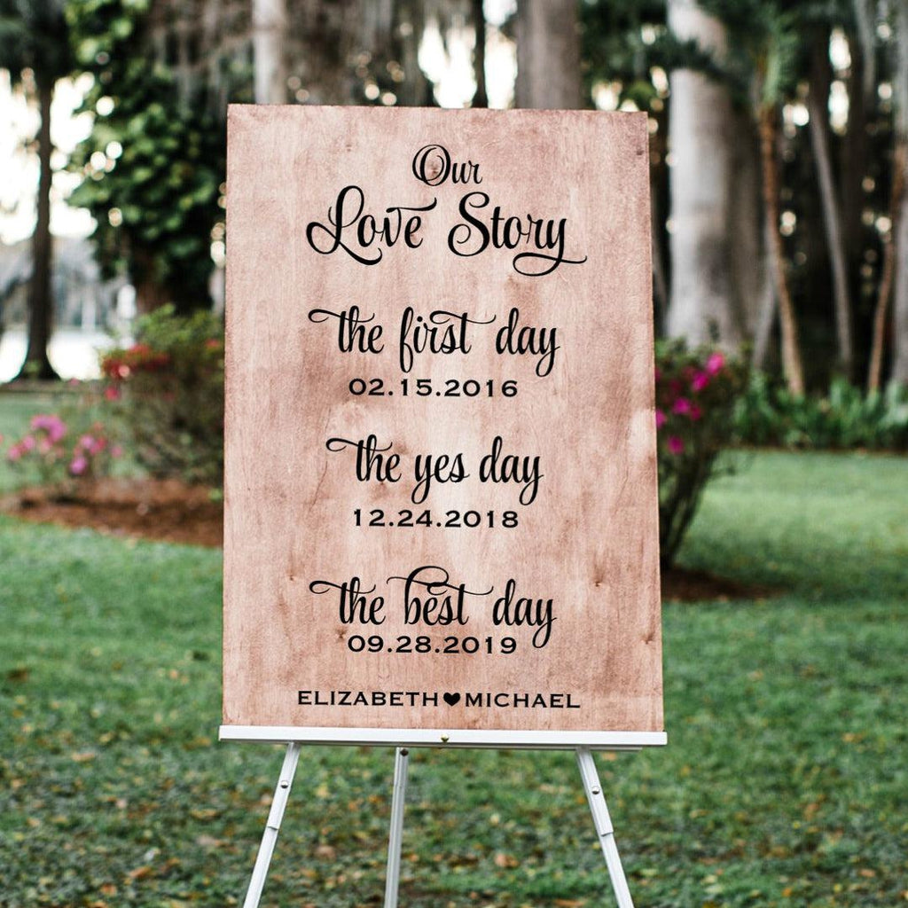 Our Love Story Personalized Wedding Decal