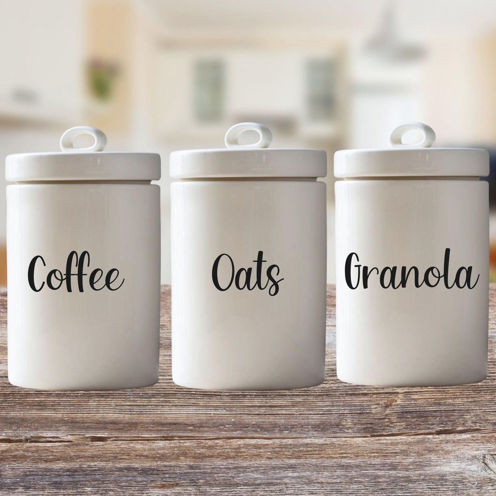 white lily canister labels Pantry Labels for Canisters