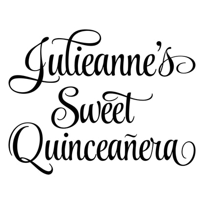 Sweet Quinceanera Party Decoration - Sweet 15 Party Supplies - Floor and Wall Decal
