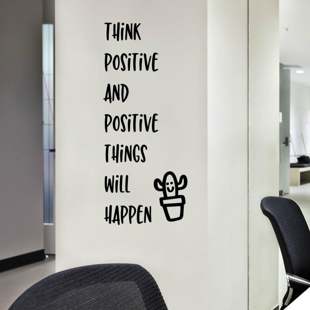 Think Positive Inspirational Wall Quote Decal for the Classroom