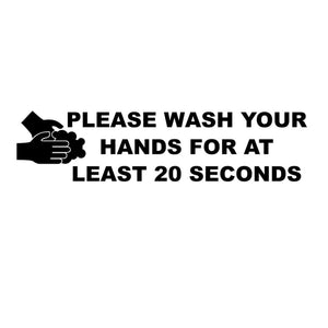 Please Wash Your Hands Vinyl Decal for Bathroom