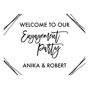 Welcome to our Engagement Party - Geometric Wedding Decor
