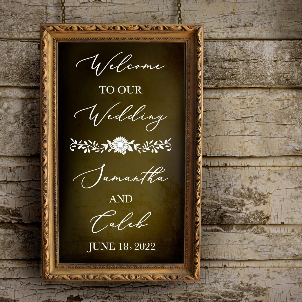 Welcome to Wedding Decal - Sunflower Wedding Theme