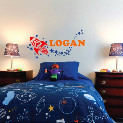 Outer Space Wall Decals - Personalized Name Wall Decals